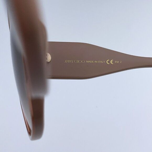 SALE! NEW Jimmy Choo Noemi/S KON HA Nude Glitter Gradient Square Women Sunglasse